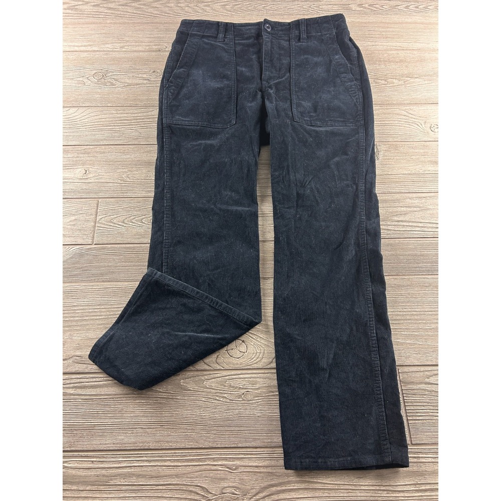 Madewell The Slim Straight Utility Corduroy Pants Size 28 Navy Blue